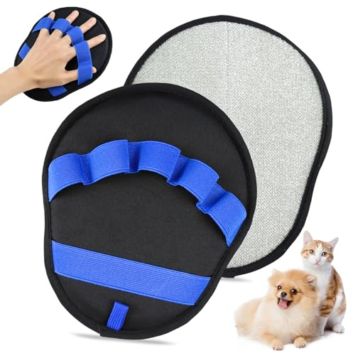 2 Piezas Guantes Removedores Pelo Mascotas,Guantes de Pelo para Gatos | Guantes de Aseo para Mascotas de Doble Cara,Guantes de Aseo para Perros y Gatos de Doble Cara