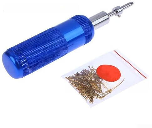 Sawhamale Nagelpresser Werkzeug Professionelles Schiffsmodell Nagelpresser Werkzeug Legierung Bootsmodell Fixierung Locher mit einstellbarer Tiefensteuerung für präzise Rumpfmontage