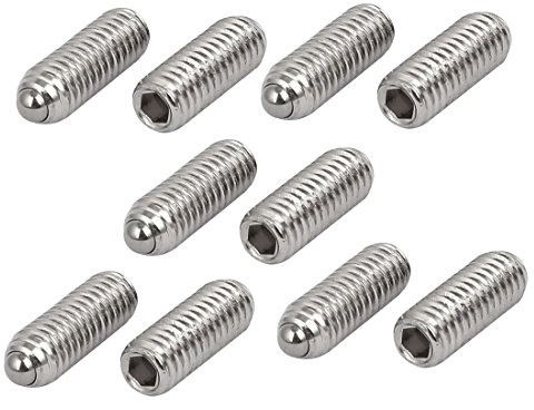 sourcing map 10stk M6x16mm 304Edelstahl Sechskant Madenschraube Set Schraube Feder Kugel DE de