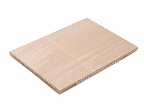 Spianatoia grande con Fermo per il piano di lavoro, in Legno di Betulla Naturale per Impastare stendere la sfoglia Pane Pizza Dolci Pasta fatti in casa 50x30cm