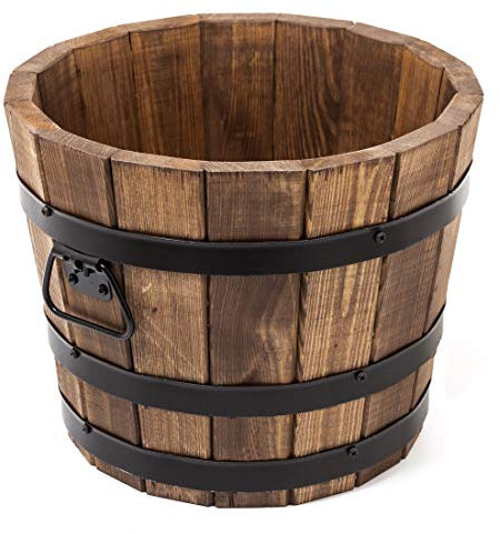 Holzfee Pflanzkübel Holz Pflanztopf (18 Liter/Ø 35 cm)