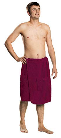 Lanudo® Hombre Sauna Kilt Pure Line, 100% algodón, 400 g/m, Antibacteriano, tamaños S/M/L/XL, Rosa, Large/Extra-Large