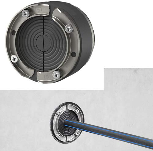 Ringraumdichtung/Mauerdurchführung DN 100 für Kabel/Rohr 18-65mm HSD100-SSG 18-65 SL Segment