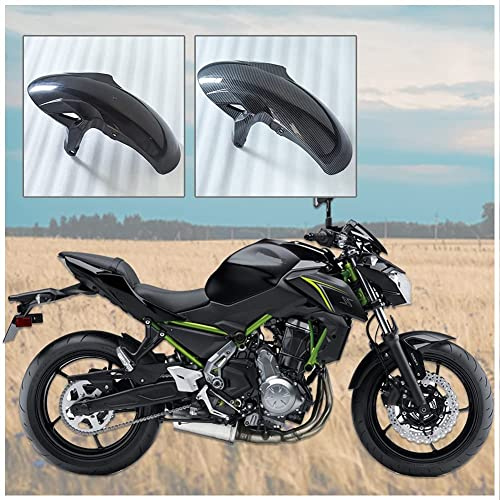 Moto ABS Ruota Anteriore Pneumatico Hugger Parafango Parafango Paraspruzzi Carenatura per Ninja 650 Z650 Ninja650 Z-650 Z 650 Parts 2017 2018 2019 2020 2021 2022 2023 (Effetto carbonio)