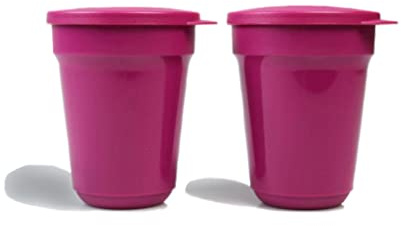 Tupperware Aloha Becher Duo Trinkbecher 470 ml Dunkelpink S273