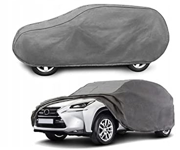 Car Cover Waterproof – Grey Outdoor Breathable SUV Off Road Vehicles Protector For Scratch, Weather And Dirt Protection - Storage Bag