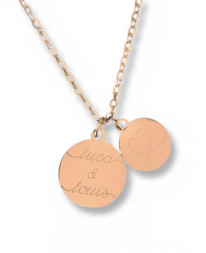 inaklam Damen Halskette Edelstahl – Mit Wunschgravur – Namenskette personalisiert – Elegantes Geschenk für Frauen, Freundin & Mama