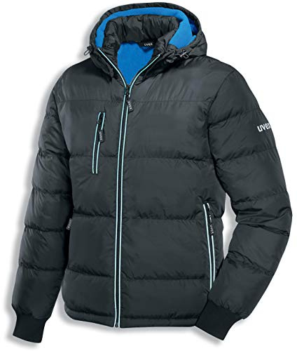 Uvex Herren-Arbeitsjacke - Schwarz-Blaue Männer Thermo-Steppjacke - Wasserabweisend 6XL