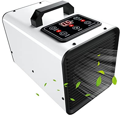 Ozongenerator Negativer Ionen 2-in-1 Generator,60.000mg/h Digitaler Ozon Luftreiniger Ionisator Ozongerät für Auto und Wohnung,Kommerzielle O3 Ozonisator Geruchskiller für Rauch Haustier