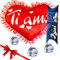 Baci Perugina Cuore Idee Regalo Fidanzata e Fidanzato - 37,5gr Baci Perugina Classico Fondente Luisa+ Cuscino a Cuore con Scritta Ti Amo - Regalo Uomo e Donna (CLASSICO)