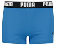 PUMA Maillot de bain pour garçon Swim Boys Logo Trunk Badeshorts pour garçon, séchage rapide, résistant au chlore, bleu, 8 ans