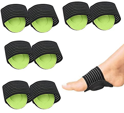 Bågstöd, 4 par extra tjocka dämpande kompressionsbågstöd kompression dämpad plantar fasciit stöd ortopedisk platta fötter ortopediskt fotstöd innersulor plantar fasciit fotdyna