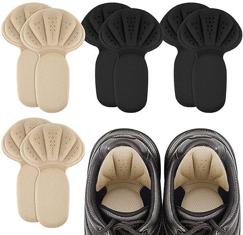 Sibba 4 Paia di Cuscinetti per Tallone Cuscinetti per Scarpe Troppo Grandi Autoadesivi Inserti per Scarpe Spesse Solette Posteriori Anti Vesciche Protezioni per Il Tallone per Donne e Uomini