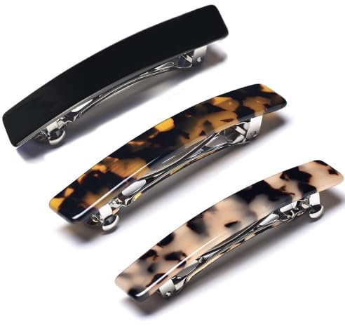 FSMILING 3 Stück Haarspangen Damen Dünnes Haar Haarspange Damen Klein Französische Hair Clip Mittle Automatische Haarspange Für Feines Haar