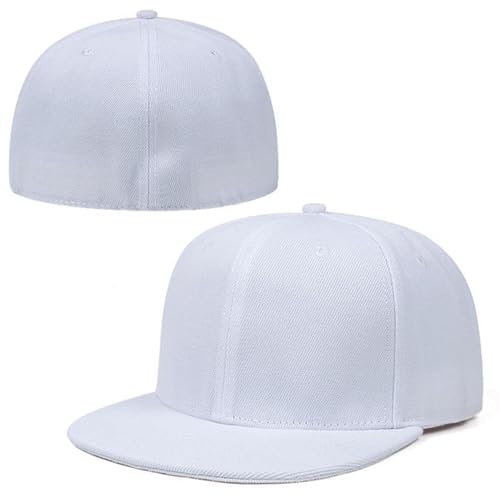 YEKEYI Flat Bill Visor Snapback Hat Blank Brim High Top End Trendy Lain Tone Baseball Cap Cowboyhut