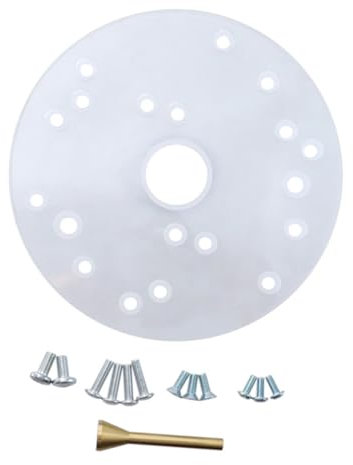 OSALADI 1set Electric Router Base Plate Acrylic Replacement for Improved Stability for Flush Trim Compact Routers Includes Replacement Screws Lightweight Transparent Design