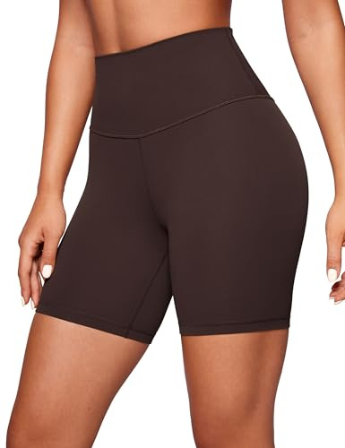 CRZ YOGA Butterluxe Biker Shorts 6 Hot Fudge Brown M