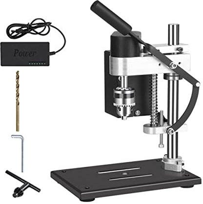 7-Speed Electric Bench Drill Press Pillar Tool Stand for Workbench Repair - Industrial Mini Drill Press Workbench with Stand