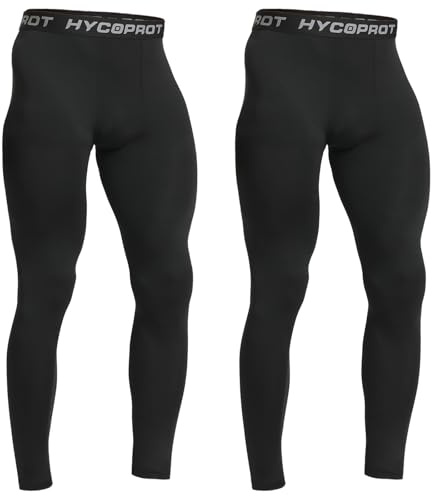 HYCOPROT Kompressionshose Herren Schnelltrocknend Laufhose Elastisch Tight | Atmungsaktiv Leicht, Baselayer, Funktional, Bequem, Robust, Elastisch, Modern, Fitness Basketball Sport Laufen Training Yoga