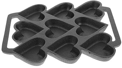 DECHOUS Heart Shaped Cake Mold Cast Iron Baking Pan DIY Cake Mold for Oven and Gas Stove Kitchen Use Sturdy Iron Material