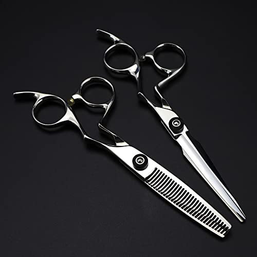 Haarschneideschere, 6 Zoll, Professionelle, Gebogene Haarschere Aus 440C-Stahl, Zum Ausdünnen Von Haaren, Friseurschere, Haarschneidewerkzeuge