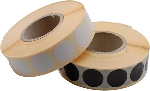 X-Targets 4000 Stück Schusspflaster für Zielscheibe 20mm (Schwarz/Weiss) | Schießpflaster für Schießscheiben | Ideal zum überkleben der Einschusslöcher