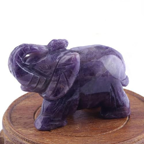 elephant gifts,Elephant gifts for women,elephant ornament,1.5 Inch Crystal Elephant Carving - Natural Quartz Animal Sculpture, Handmade Feng Shui Home Decor, Spiritual Gift for Luck & Mindfulness