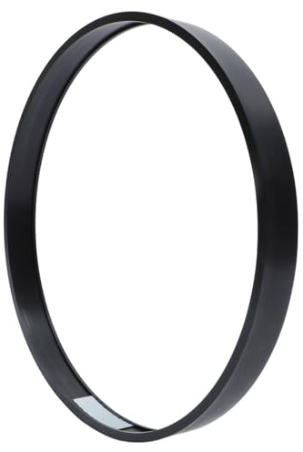 Gatuida Bilderrahmen Rund, Gebürsteter Aluminium-Runderrahmen – Modernes Schwarz-Metall-Profil 28mm – 40cm Durchmesser – Für Wohnzimmer oder Büro Deko