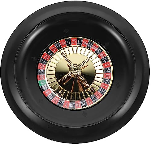 DRESSOOS Set Roulette da 10 Pollici per Giochi Accessorio per Feste da Tavolo per Adulti Ruota da Poker e Portatile per Compleanni e Eventi