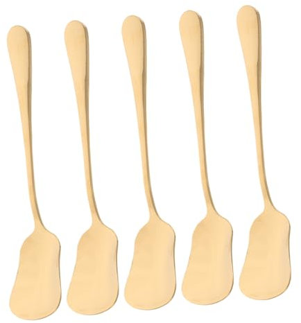 CONGARTENO 5piezas Cucharas De Postre Inoxidable Minicucharas Para Espresso Removedores De Cucharas Vajilla Para Té y Fiestas