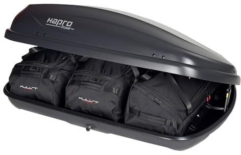 KJUST Koffer-Set 3-tlg. Kompatibel mit HAPRO TRAXER 4.6 Dachbox