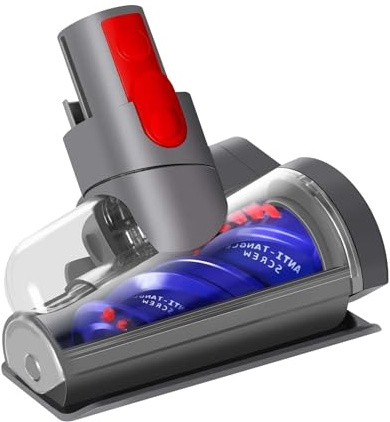 Mini Turbo Spazzola per Dyson V7 V8 V10 V11 V15 aspirapolvere Senza Fili, | Con funzione anti-groviglio, Piccolo Testina Elettrico per Pulizia Capelli Tappeti Divani Auto Auto e materassi.