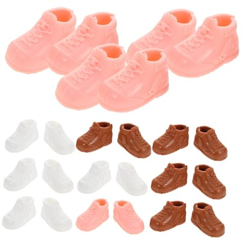 Generisch 12 Paar Babyschuhe Mini Szenen Verzierungen Mini Szenen Requisiten Puppenschuhe Kleine Schuhe Puppenschuhe Zum Basteln Mini Schuh Puppenspielzeug Herstellungszubehör