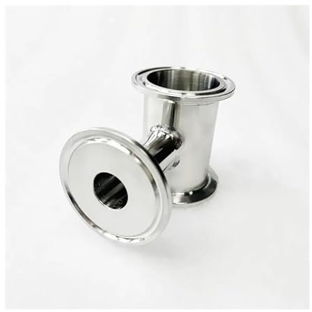 CZMDKEXM 1.5''(38mm) X3/4(19mm) Short Type Tri Clamp 3 Way Tee Connector Pipe Fitting For,Tee Tube Three Way, SS304