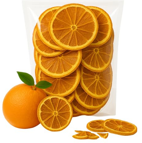 Naranja Deshidratada en Rodajas 130g Naranja Seca Fruta Natural sin Azucar – Snack Saludable, Topping para Postres, Gin Tonic, Infusiones, Cocteles y Cocina Creativa