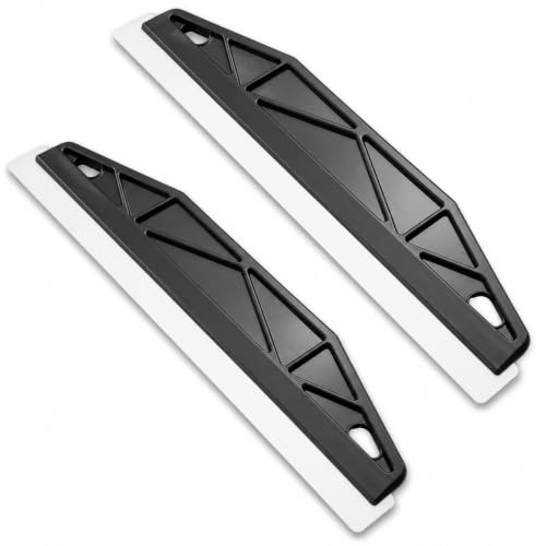 2PCS Paint Trim Guard, 12 Paint Shield for Skirting Board Painting Guard, Stainless Steel Paint Shield Tool with Ergonomic Handle for Cutting in, Wallpaper Smoothing, Paint Edger, Scraper