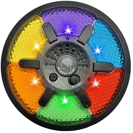 Dickly Elektronisches Spiel für Kinder ab 6 Jahren, Memory-Spiel mit Lichtern & Geräuschen, Farb-Merktafel Game Toys, lassisches Hasbro Spielprinzip für Familie unterwegs, Party, Jungen und Mädchen