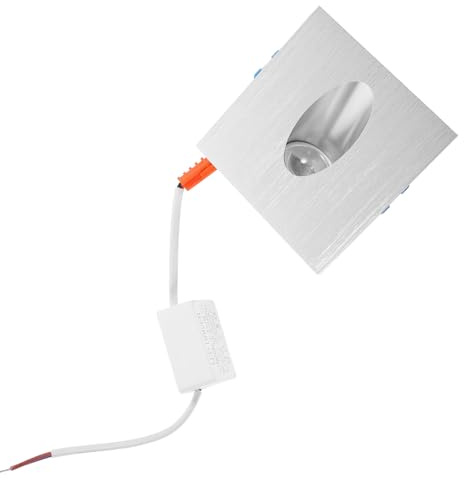POPETPOP Lámpara De Led Cuadrada Para Escaleras Empotrada De Aleación De Aluminio Luz Blanca Fría 6000-6500k Para Interiores, Pasillos y Sótanos, Apliques De Pared Prácticos, 1 Unidad
