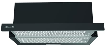 Bauknecht RBAH601B Hotte aspirante à écran plat / 60 cm/convient pour mode évacuation et recyclage / 41 kWh/LED / 3 niveaux de puissance/classe d'efficacité énergétique A