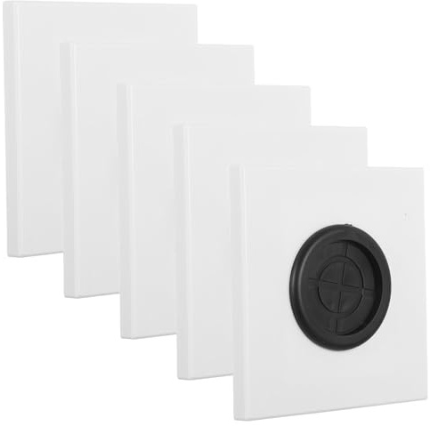 NOLITOY Piastra a Muro Passacavi Bianca con Guarnizione in Gomma Copertura per Prese Elettriche con Foro Passante Set da 5 Pezzi per Gestione Cavi in Casa e Ufficio Compatibile