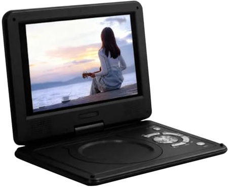 KIMISS Lettore DVD Portatile per Auto e Viaggi - Schermo Full HD da 12 Pollici con Porta USB per l'intrattenimento, Ideale per Viaggi su Strada e Divertimento in Famiglia (BLACK)