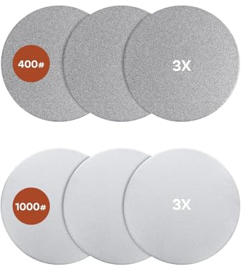 Affilacoltelli a Rullo di MMOBIEL – 6 Angoli Magnetici (12°, 15°, 17°, 19°, 22°, 25°) - Affila Coltelli da Cucina - Affilatore con 2 Dischi Diamantati - Kit Manuale - (Dischi per Affilatura - 6 Pezzi)