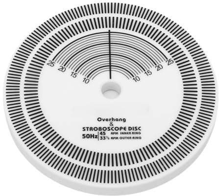 Diyeeni Plattenspieler-Strobe-Scheibe -Stroboskop-Matte Rekord-Geschwindigkeits-Testscheibe. Messen Sie Genau 33 1/3 oder 45 U/min mit 2 Mm Dickem Hart-PVC für Platten