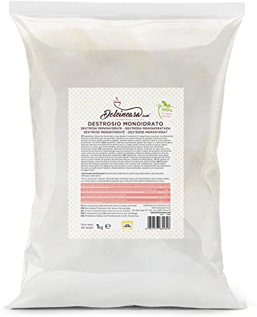 Dolcincasa-Destrosio Monoidrato per Gelato Dolci Alimentare Glucosio Cristallino Anticongelante 1 KG
