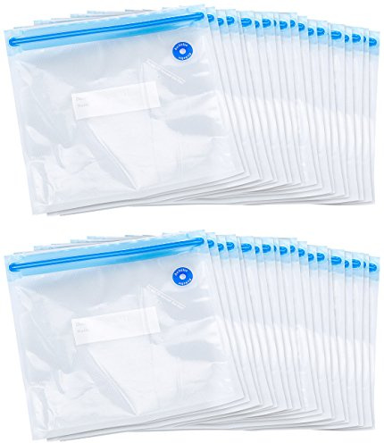 Rosenstein & Söhne Folienbeutel: 40er-Set Vakuumierbeutel, je 22 cm x 21 cm (Vakuumbeutel goffriert, wiederverschließbare Vakuumbeutel, Zip)