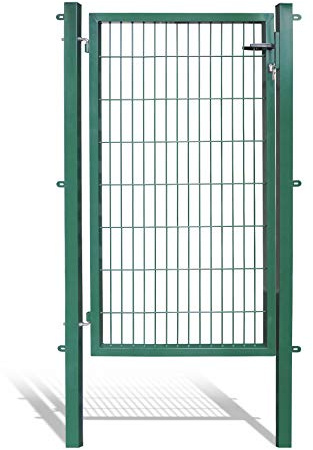 Arvotec Gartentor für Stabmattenzäune, grün, BxH:1000x1600mm inkl. Pfosten - mit Befestigungsmaterial & Ersatzschlüsseln - Top Qualität zum Bestpreis!