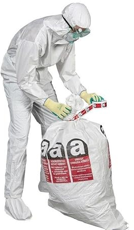 Asbest Flachsack mit 2 Inliner | 80x120cm | Traglast 25KG | 80L | 10 Stück