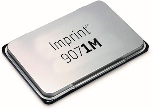 Imprint Handstempelkissen 9071M schwarz, Größe 90x50 mm, mit Metalldeckel, wasserbasierte Tinte optimal für Gummi- und Polymer-Handstempel geeignet
