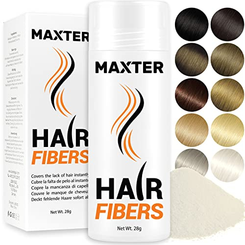 Maxter FIBRAS CAPILARES Blanco - Microfibras Capilares de Algodón en Polvo 100% Natural para Disimular Calvicie y Alopecia al Instante - Fibra Capilar Hombre y Mujer - Hair Fibers