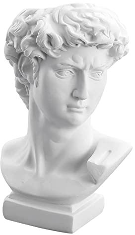 David Statue Blumenvase, David Kopf Büste Skulptur Pflanzer, Harz Kunst Handwerk Skulptur Desktop Schmuck Schmuckhalter Indoor Outdoor Sukkulenten Skizze Praxis Geschenk